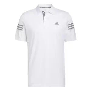 adidas 3 Stripe Polo Shirt Mens - White
