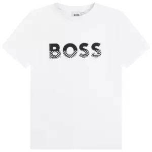 Boss Bold Logo T-Shirt Junior Boys - White