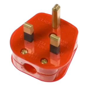 13A FUSED NON-STANDARD B/G PLUG RED