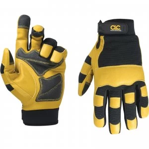 Kunys Hybrid Top Grain Leather Cuff Gloves L