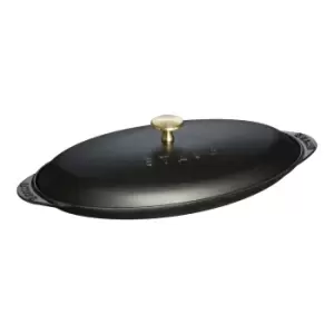 Staub Specialities 31cm oval Cast iron Oven dish with lid black