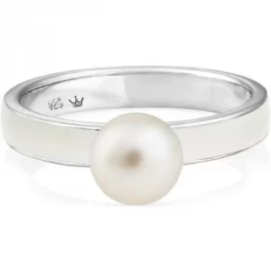 Ladies Jersey Pearl Sterling Silver Viva Freshwater Pearl White Ring Size N