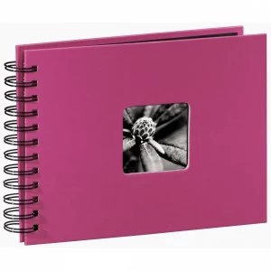 Fine Art Spiral Bound Album 24x17cm 50 Black pages (Pink)