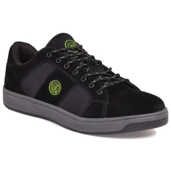 Kick Black Suede Cup Sole Safety Trainer - Size 6
