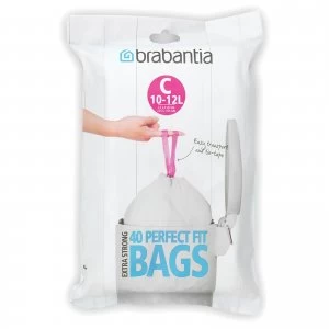 Brabantia PerfectFit Dispenser Pack C - 10-12 Litre (Pack of 40)