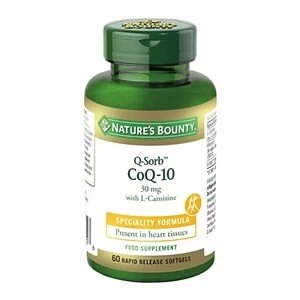 Natureamp39s Bounty Q Sorb CoQ 10 30 mg with L Carnitine 60 Rapid Release Softgels