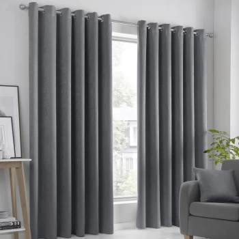 Fusion Strata Dim Out Woven Eyelet Curtains