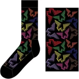 Paul McCartney - Wings Logos Unisex UK Size 7 - 11 Ankle Socks - Black