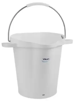 Vikan 20L Plastic White Bucket With Handle