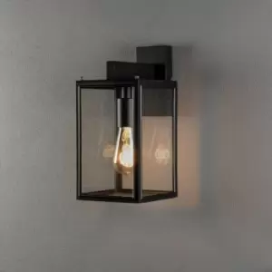 Konstsmide Carpi Outdoor Modern Lantern Wall E27 Black With Clear Glass,
