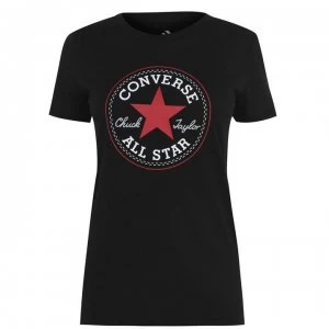 Converse Chest Logo T Shirt - Black
