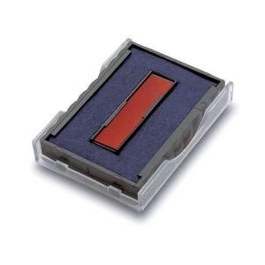Trodat T64750 Replacement Ink Pad Blue Red Pack of 10