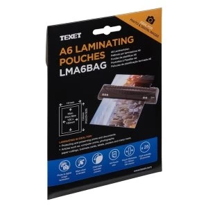 Texet Laminating Pouches A6 Pack of 25