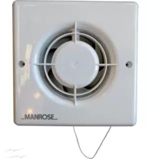 Manrose XF100P 100mm/4inch. Extractor Fan with Pull Cord