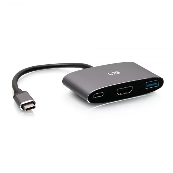 C2G USB-C 3-in-1 Mini Dock with HDMI USB-A and USB-C Power Delivery up to 100W - 4K 60Hz