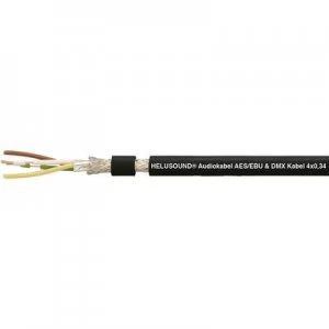 Audio cable 4 x 0.34mm Black Helukabel