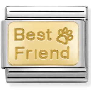 Nomination CLASSIC Gold Engraved Best Friend Paw Charm 030121/50