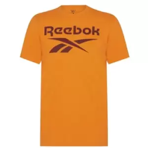 Reebok Big Logo T Shirt Mens - Orange