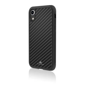 Black Rock - Robust Real Carbon Cover for Apple iPhone XR, black
