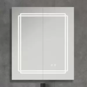 NxtGen Maine Double Single LED Illuminated Bathroom Mirror Cabinet Tri-Colour CCT