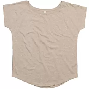 Mantis Womens/Ladies Loose Fit Short Sleeve T-Shirt (S) (Natural Melange)