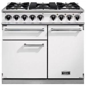 Falcon F1000DXDFWHNM 98650 100cm Deluxe Range Cooker - White Finish