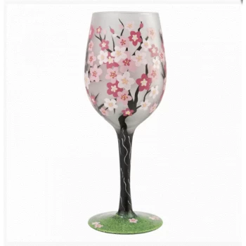 Cherry Blossom Wine Glass