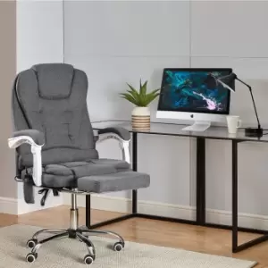 Neo Grey Fabric Computer Office Gaming Chair With Message Function & Footrest
