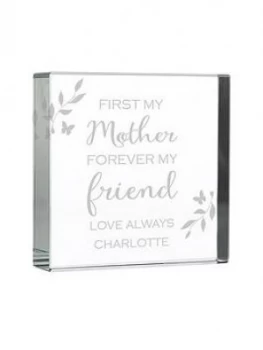 Personalised First My Mother Forever My Friend Large Crystal Token, One Colour, Women