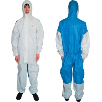 3M - 4535 Protective Type 5/6 White/Blue Coveralls (XL)