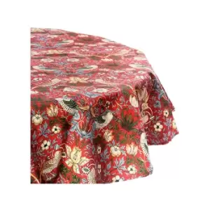 William Morris - Strawberry Thief Red 132 x 178cm Fabric Tablecloth