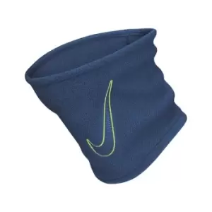 One Size Nike Fleece Neck Warmer Court Blue Lemon Twist