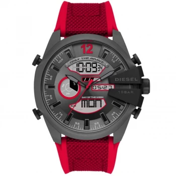 Diesel Grey And Red 'Mega Chief' Fashion Watch - DZ4551
