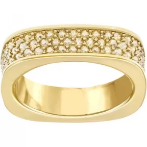 Ladies Swarovski PVD Gold plated Size Q Vio Ring 58