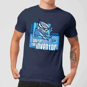 Dexters Lab The Inventor Mens T-Shirt - Navy - L