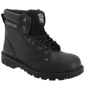 Grafters Mens Apprentice 6 Eye Safety Toe Cap Boots (6 UK) (Black)