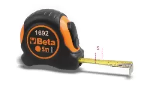 Beta Tools 1692/2 Shock Resistant Measuring Tape ABS Case 2m 016920052