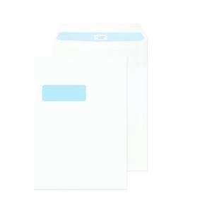 Q-Connect C4 Envelopes Window Peel and Seal 100gsm White Pack of 250