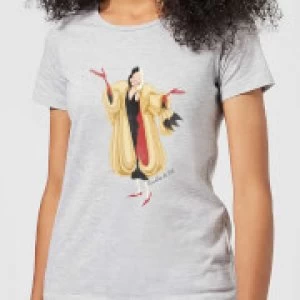 Disney 101 Dalmations Cruella De Vil Womens T-Shirt - Grey - L