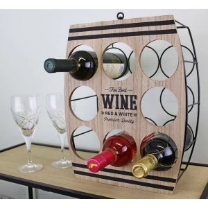 Eight Bottle Wine Rack, Barrel design