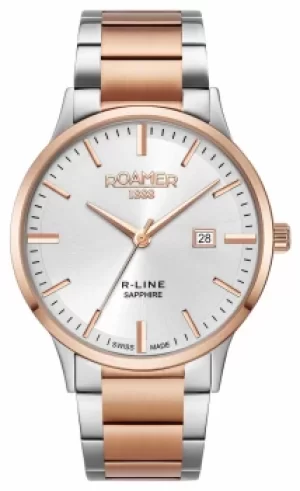 Roamer R-Line Classic Silver Dial Rose Gold Bi-Colour Watch