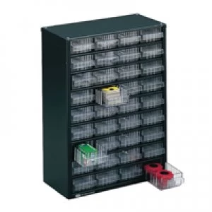Slingsby Clear 36 Drawer System Dark Grey Storage Cabinet 324160
