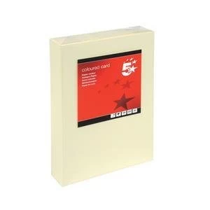5 Star A4 Multifunctional Coloured Card 160gsm Light Cream Pack of 250 Sheets
