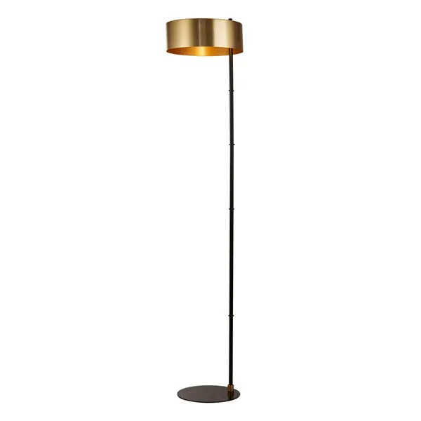 Knox Floor Lamp Black, Gold Metal