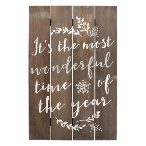 Most Wonderful Time Of The Year Wooden Sign