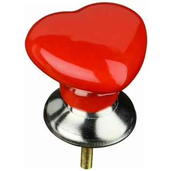 Heart Shape Red Ceramic Drawer Knobs - Premier Housewares