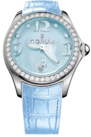 Corum Watch Bubble Mother of Pearl Ladies Blue Diamond