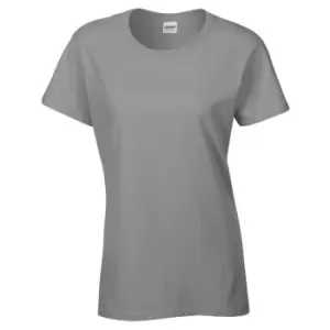 Gildan Ladies/Womens Heavy Cotton Missy Fit Short Sleeve T-Shirt (M) (Graphite Heather)