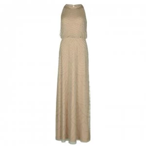 Adrianna Papell Maxi Dress - Silver/Nude