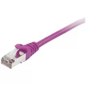Equip 605557 RJ45 Network cable, patch cable CAT 6 S/FTP 0.50 m Violet gold plated connectors